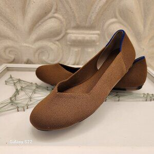 Rothy's "The Flat" rounded toe brown flats. NWT. Size 8.5
